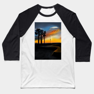 sunset beach Baseball T-Shirt